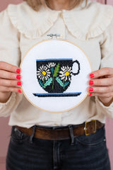 Cotton Clara Brie Harrison Teacup Cross Stitch Kit