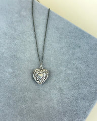 Vintage Sterling Silver Puffy Heart Charms