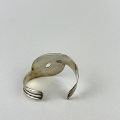 Vintage Sterling Silver Modernist Cuff Bracelet