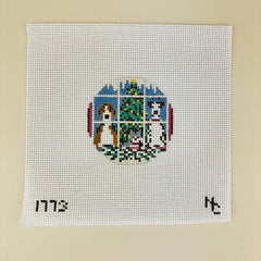 Needle Crossings Christmas Pets Ornament Needlepoint Canvas