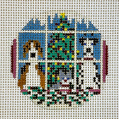 Needle Crossings Christmas Pets Ornament Needlepoint Canvas