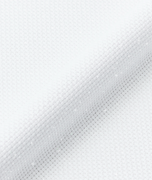 DMC Charles Craft Iridescent White Aida Fabric 14 ct - 15" x 18"