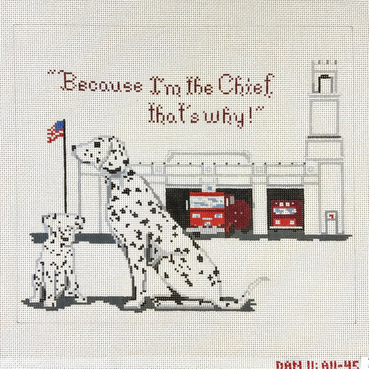 Danji Designs Firehouse Dalmatians Needlepoint Canvas