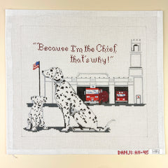 Danji Designs Firehouse Dalmatians Needlepoint Canvas