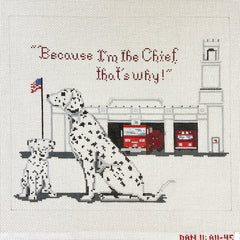 Danji Designs Firehouse Dalmatians Needlepoint Canvas