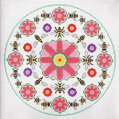 Doolittle Stitchery Bees and Flowers Needlepoint Canvas