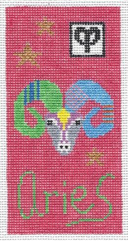 Doolittle Stitchery Aries Zodiac Eyeglass Case Needlepoint Canvas