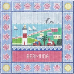 Doolittle Stitchery Bermuda Square Needlepoint Canvas