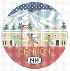 Doolittle Stitchery Cannon Travel Round Needlepoint Canvas