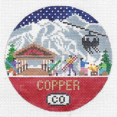 Doolittle Stitchery Copper Travel Round Needlepoint Canvas