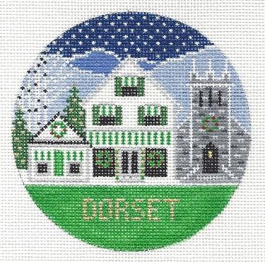 Doolittle Stitchery Dorset Travel Round Needlepoint Canvas