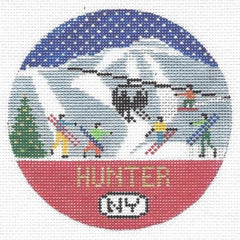 Doolittle Stitchery Hunter Travel Round Needlepoint Canvas