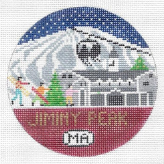 Doolittle Stitchery Jiminy Peak Travel Round Needlepoint Canvas