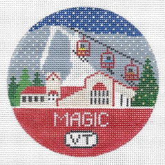 Doolittle Stitchery Magic Travel Round Needlepoint Canvas