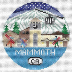 Doolittle Stitchery Mammoth Travel Round Needlepoint Canvas