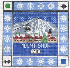 Doolittle Stitchery Mt. Snow Square Needlepoint Canvas