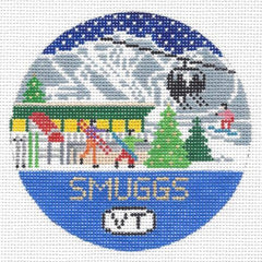 Doolittle Stitchery Smuggs Travel Round Needlepoint Canvas