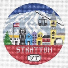 Doolittle Stitchery Stratton Travel Round Needlepoint Canvas