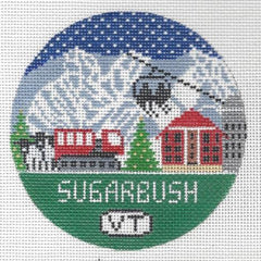 Doolittle Stitchery Sugarbush Travel Round Needlepoint Canvas