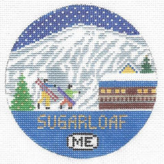 Doolittle Stitchery Sugarloaf Travel Round Needlepoint Canvas