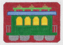 Doolittle Stitchery Train Caboose Ornament Needlepoint Canvas