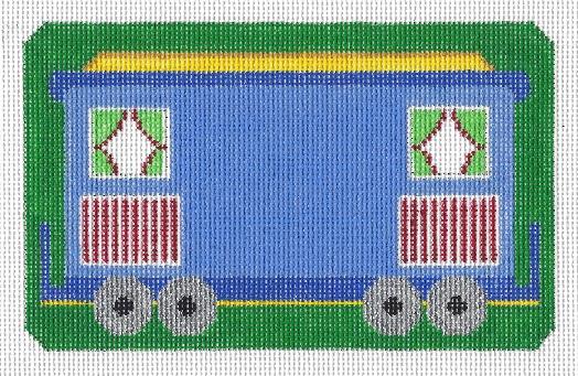 Doolittle Stitchery Train Car Ornament Needlepoint Canvas