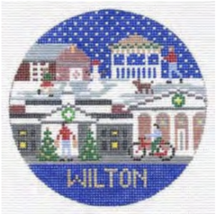 Doolittle Stitchery Wilton Travel Round Needlepoint Canvas