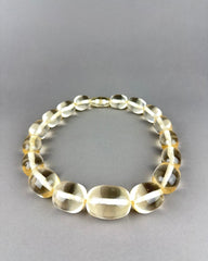 Vintage Chunky Oblong Graduated Lucite Bead Necklace