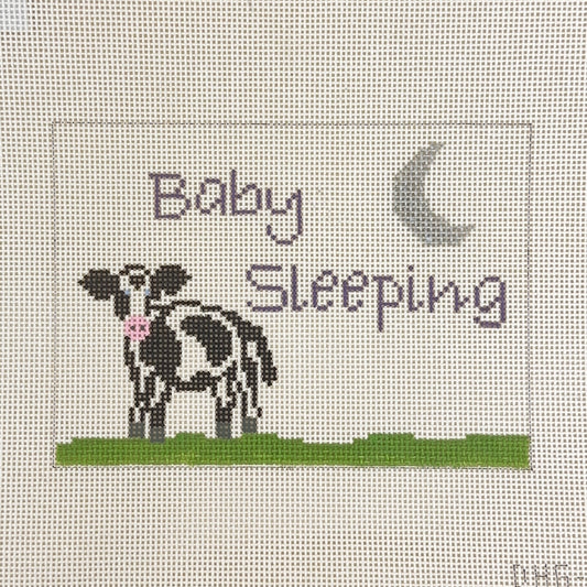 J. Child Designs Baby Sleeping Cow Sign Needlepoint Canvas