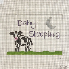 J. Child Designs Baby Sleeping Cow Sign Needlepoint Canvas