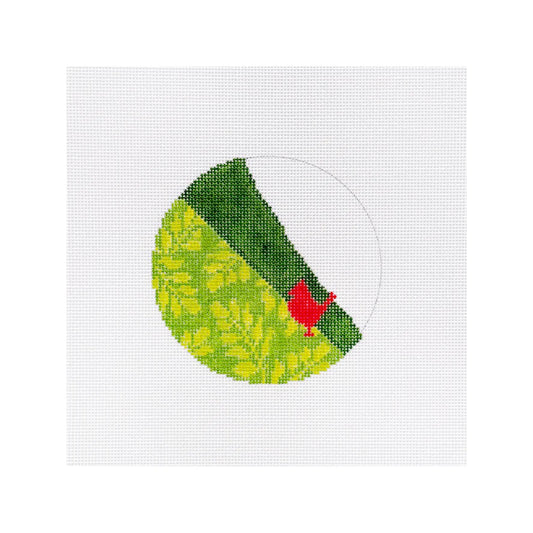 Elizabeth Crane Swartz Designs Card Art Ornament Red Bird Needlepoint Canvas