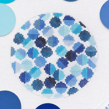 Elizabeth Crane Swartz Designs Evelyn 4 Inch Round Needlepoint Canvas