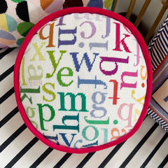 Elizabeth Crane Swartz Designs Glyph 12 Inch Round Needlepoint Canvas