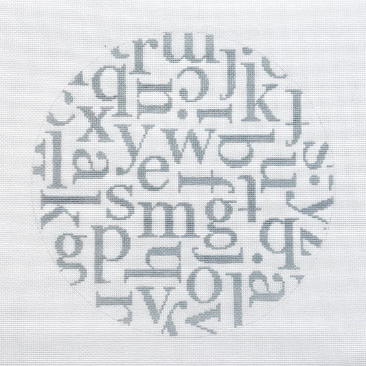 Elizabeth Crane Swartz Designs Glyph 12 Inch Round Needlepoint Canvas