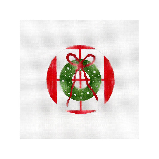 Elizabeth Crane Swartz Designs Holiday Door Card Art Ornament Needlepoint Canvas