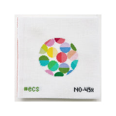 Elizabeth Crane Swartz Designs Lulu 4 Inch Round With Large Beads Needlepoint Canvas