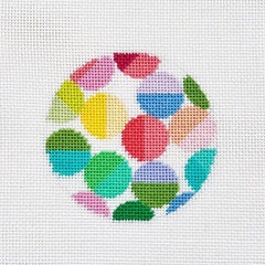 Elizabeth Crane Swartz Designs Lulu 4 Inch Round With Large Beads Needlepoint Canvas