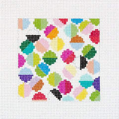 Elizabeth Crane Swartz Designs Lulu 4 Inch Square With Small Beads Limited Edition Needlepoint Canvas