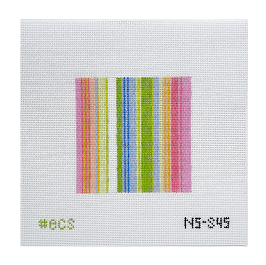 Elizabeth Crane Swartz Designs Lulu Stripes 5 Inch Square Needlepoint Canvas