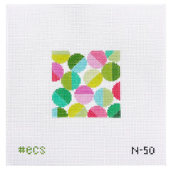 Elizabeth Crane Swartz Designs Mimi 4 Inch Square Coaster Needlepoint Canvas