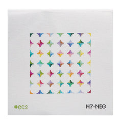 Elizabeth Crane Swartz Designs Negative Circles 7 Inch Square Needlepoint Canvas