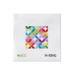 Elizabeth Crane Swartz Designs Quilt Ring 4 Inch Square Needlepoint Canvas