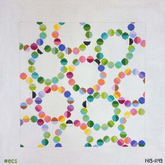 Elizabeth Crane Swartz Designs Bracelet Rings 14 Inch Square Needlepoint Canvas