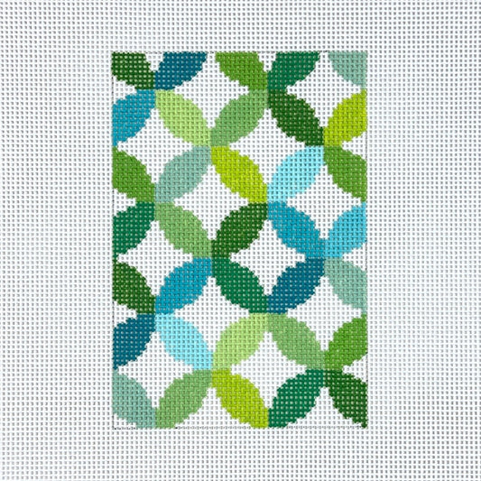 Elizabeth Crane Swartz Designs Libby Quilt Ring Passport Cover Insert Needlepoint Canvas