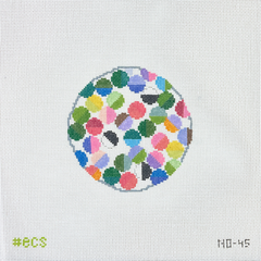 Elizabeth Crane Swartz Designs Lulu Round - 4" Needlepoint Canvas