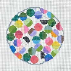 Elizabeth Crane Swartz Designs Lulu Round - 4" Needlepoint Canvas
