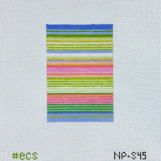 Elizabeth Crane Swartz Designs Lulu Stripes Passport Cover Insert Needlepoint Canvas