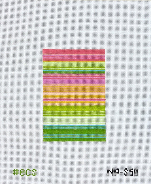 Elizabeth Crane Swartz Designs Mimi Stripes Passport Cover Insert Needlepoint Canvas