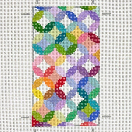 Elizabeth Crane Swartz Designs Quilt Ring Eyeglass Case Needlepoint Canvas