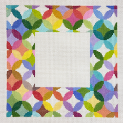 Elizabeth Crane Swartz Designs Quilt Ring Frame Needlepoint Canvas